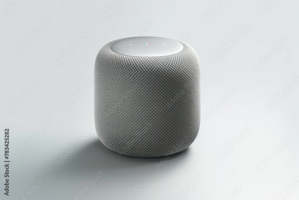 Poster smart speaker. background with selective focus and copy space
