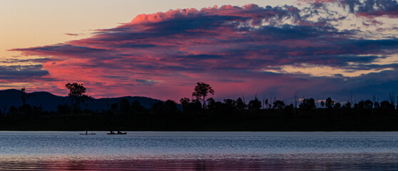 Lake Wivenhoe at sunset