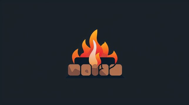 Fireplace logo design