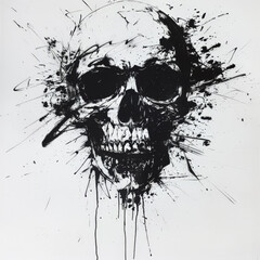 skull, death, vector, head, skeleton, halloween, bone, human, illustration, dead, tattoo, horror,...