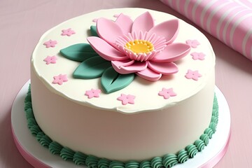 Obraz na płótnie Canvas cake with flowers
