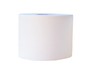 Front view or side view of tissue paper or toilet paper in roll isolated with clipping path in png file format