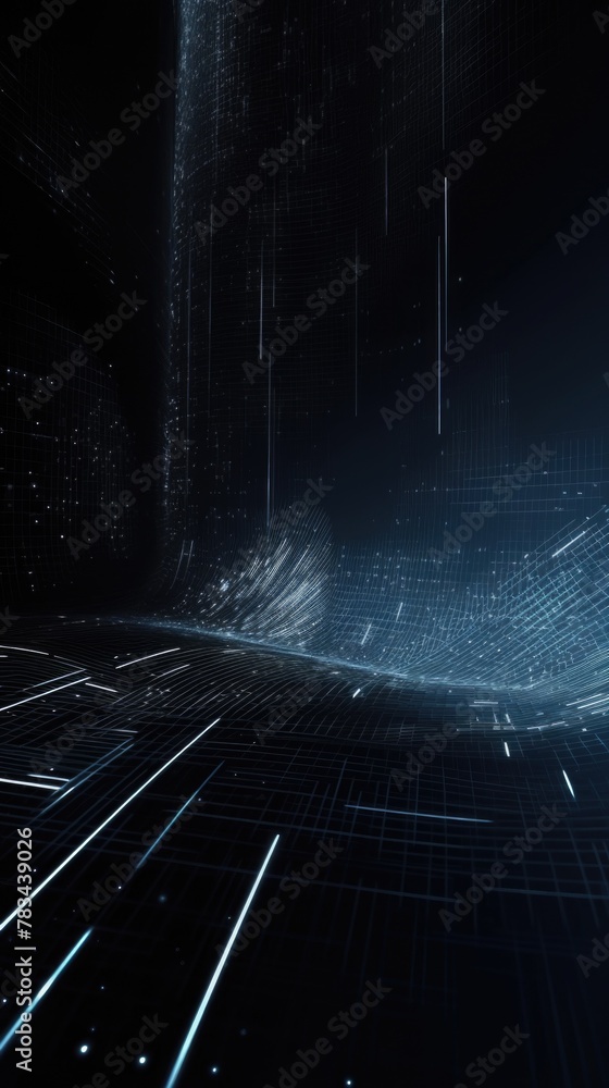 Poster vertical background for a smartphone in high technology style. internet and communications. ai gener