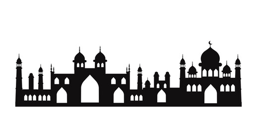 Arabian city silhouette vector