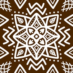 Hand drawn abstract seamless pattern, ethnic background, african style - great for textiles, Fabric, wallpapers,Clothing,neck scarf, handkerchief, pants - Suitable for the textile industry	