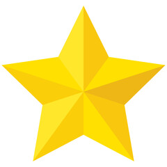 Golden single Christmas star line icon, simple holiday decoration flat design pictogram, infographic vector for app logo web button ui ux interface isolated on white background