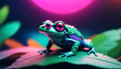 frog on a leaf