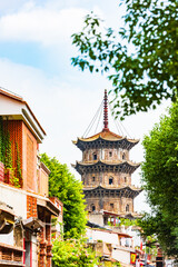 Two ancient pagodas at Kaiyuan Temple in Quanzhou, Fujian, China
