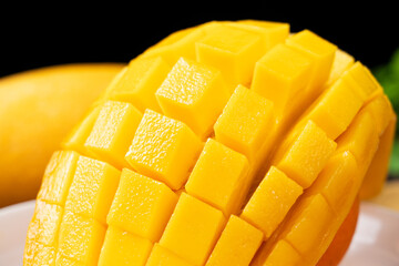 Mango. Close up of fresh ripe mango fruit.