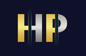 HP letter colorful logo in the circle. Vector Logo Illustration.