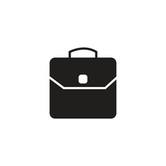 Briefcase icon in flat style with background.