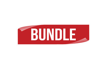 Bundle red ribbon label banner. Open available now sign or Bundle tag.