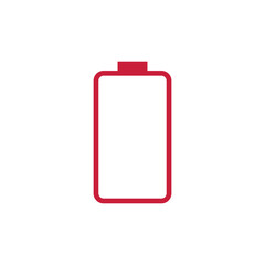 battery icon in flat style with background.