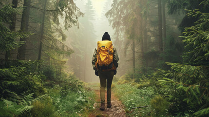 adventure travel in the forest