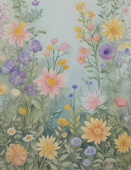 Obraz premium Wild Flowers Background