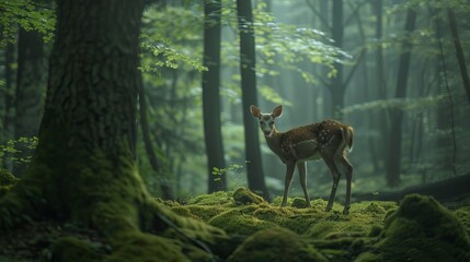 A deer in the nature