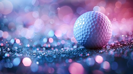 Futuristic 3D Golf Ball Concept: A Modern Take on a Classic Game - obrazy, fototapety, plakaty