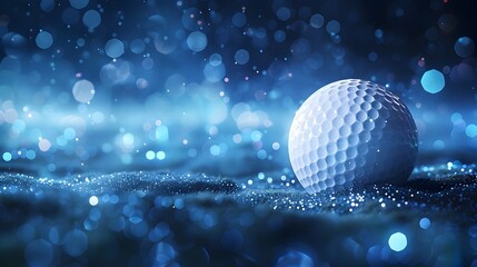Fototapeta na wymiar Futuristic 3D Golf Ball Concept: Pushing the Boundaries of Sport and Design