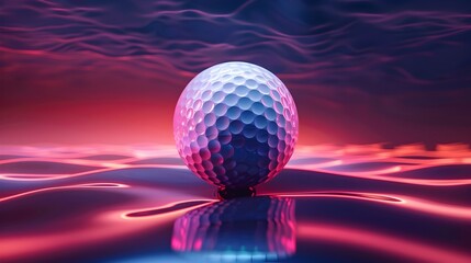 Fototapeta na wymiar Futuristic Golf Ball: A Conceptual Journey into Modern Sports Technology