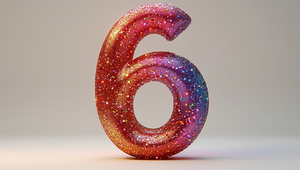 Glitter Number 6