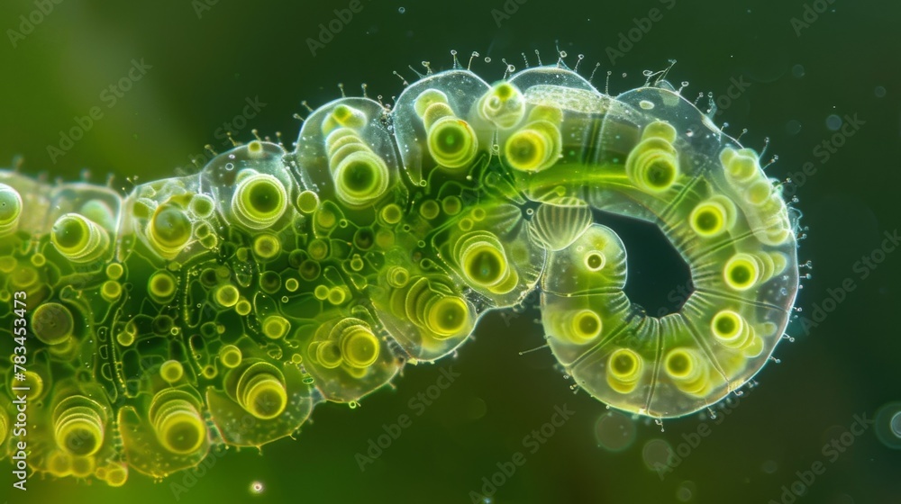 Poster a closer view of a euglenoid reveals its distinct helical shape with a smooth and flexible outer mem