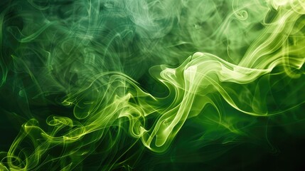 Venom green smoke abstract background. Luxurious background design. - obrazy, fototapety, plakaty