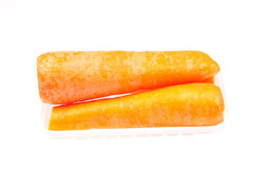 White background on the carrot