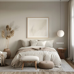 Embrace Minimalism and Tranquility with White and Neutral Toned Bedroom Decor