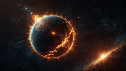planet cosmic energy explosion on space universe from Generative AI