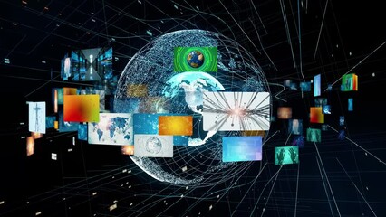 Digital contents concept. NFT. Non-fungible token. Image generation AI.