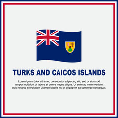 Fototapeta premium Turks And Caicos Islands Flag Background Design Template. Turks And Caicos Islands Independence Day Banner Social Media Post. Banner