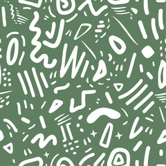 kid scribble doodle seamless pattern.