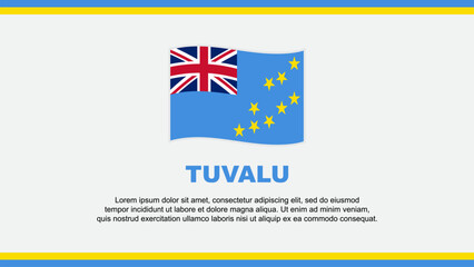 Obraz na płótnie Canvas Tuvalu Flag Abstract Background Design Template. Tuvalu Independence Day Banner Social Media Vector Illustration. Tuvalu Design
