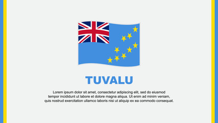 Obraz na płótnie Canvas Tuvalu Flag Abstract Background Design Template. Tuvalu Independence Day Banner Social Media Vector Illustration. Tuvalu Cartoon