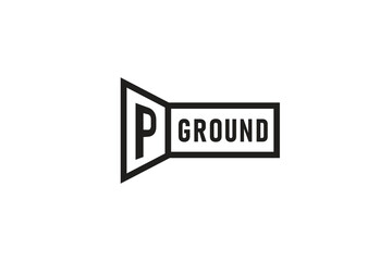 symbol parking ground logo vector design background. modern parking, garage ground logo design vector illustration. 