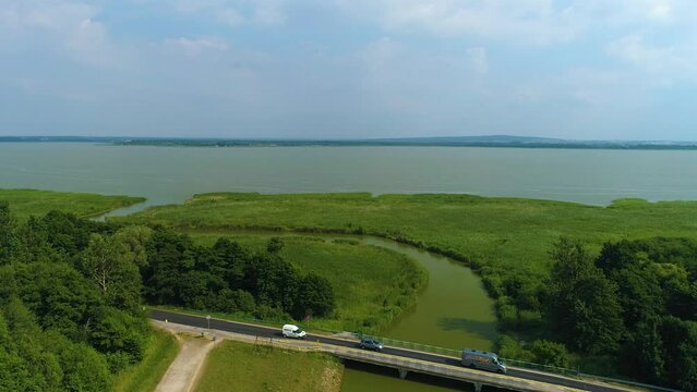 Beautiful Canal Jamno Kanal Lake Mielno Aerial View Poland
