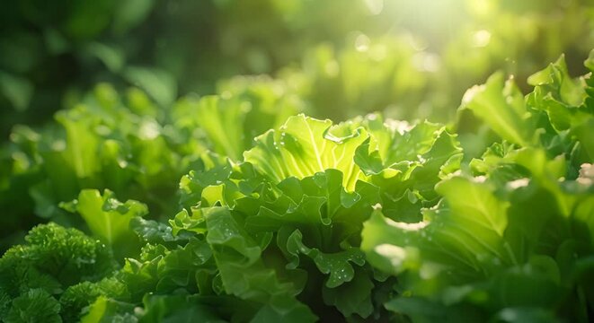 Close-up of green leafy vegetables with a glow symbolizing vitality and health, photorealistic