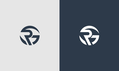 letter gr monogram logo design vector illustration