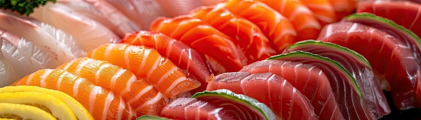 A cross-section of sashimi