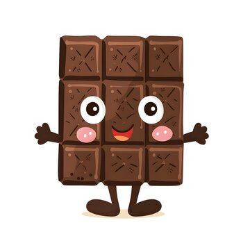 recommend clip art: Cute and Happy chocolate Character in Simple Cartoon Style
                    
                    