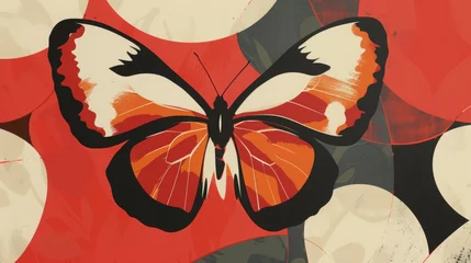 Ingelijste posters beautiful pair of wallpapers, Butterfly © paisorn