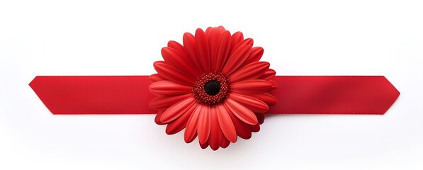 Scarlet Ribbon Adorns Pristine White