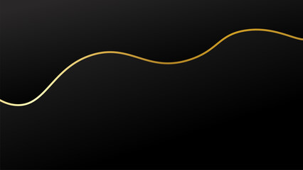 Abstract premium black and gold wavy background