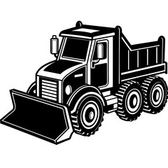 bulldozer ready vector illustration mascot,bulldozer silhouette,vector,icon,svg,characters,Holiday t shirt,black bulldozer drawn trendy logo Vector illustration,bulldozer on a white background,eps,png