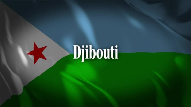 ジブチの国旗に国名が現れます。