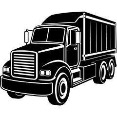 truck isolated on white mascot,truck silhouette,vector,icon,svg,characters,Holiday t shirt,black truck drawn trendy logo Vector illustration,truck on a white background,eps,png