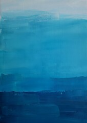 Shades of Blue in a Minimalist Art Painting