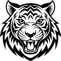 head of lion mascot,lion silhouette,vector,icon,svg,characters,Holiday t shirt,black tiger drawn trendy logo Vector illustration,tiger on a white background,eps,png