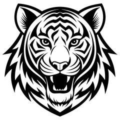 head of lion mascot,lion silhouette,vector,icon,svg,characters,Holiday t shirt,black tiger drawn trendy logo Vector illustration,tiger on a white background,eps,png