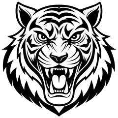 head of lion mascot,lion silhouette,vector,icon,svg,characters,Holiday t shirt,black tiger drawn trendy logo Vector illustration,tiger on a white background,eps,png